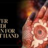 Flower Mehndi Design For Front Hand