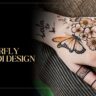 Butterfly mehndi design