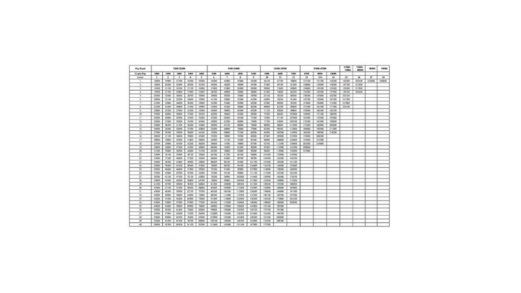 Government Pay Scale Update