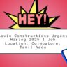Asvin Constructions Urgent Hiring 2025
